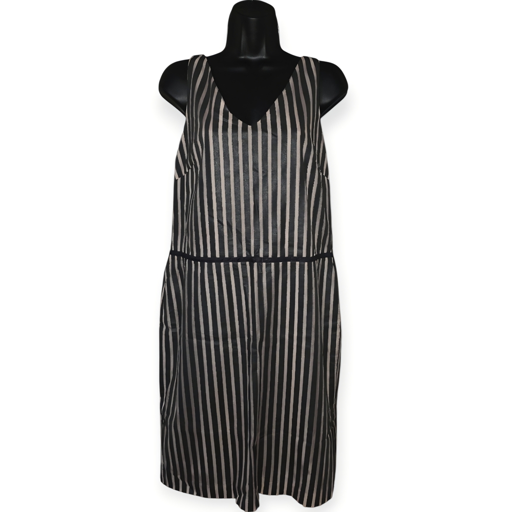 ❤️Tocca Black and Light Pink Striped Dress☆